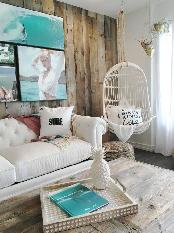 interieuradvies zomers interieur hangstoel en ananas